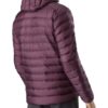 Burgundy Hooded Down Jacket