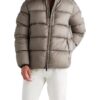 Mens Grey Puffer Jacket