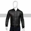 Mens Leather Bomber Jacket