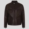 Vintage Cafe Racer Leather Jacket