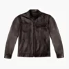 Men's Roadster Brown Leather Jacket