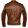 Men Biker Brown Leather Jacket