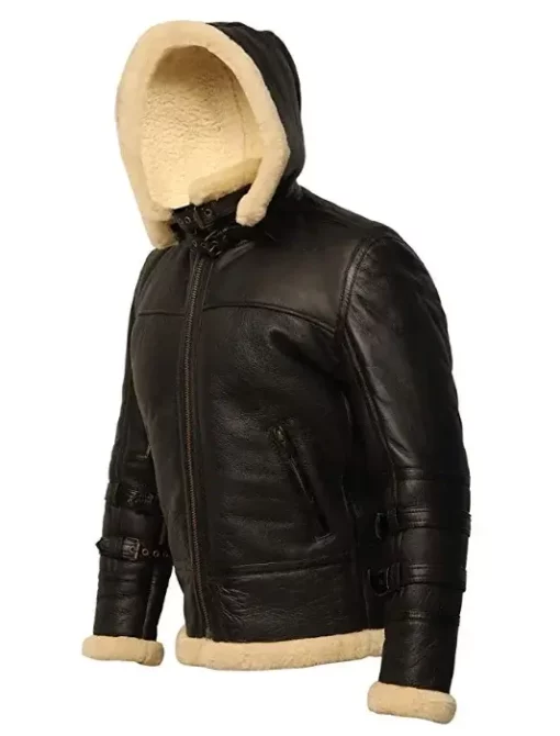 B3 Shearling Removable Hood Jacket