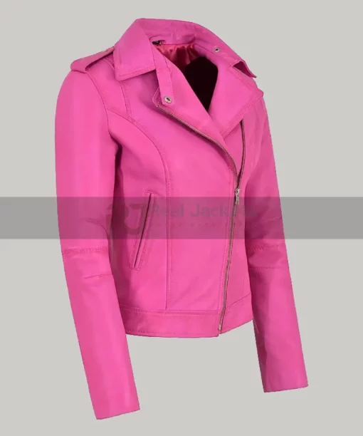 Barbie Biker Pink Leather Jacket