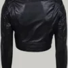 Black Cropped Metallic Jacket