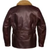 Men Belted Shearling Leather Jacket