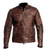 Mens Motorcycle Leather Jacket