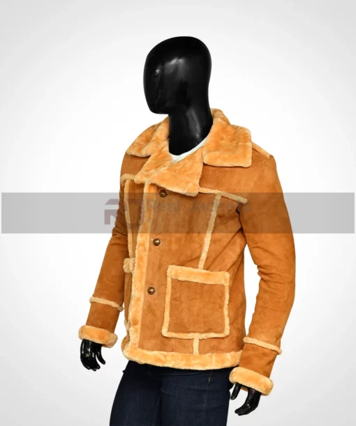 Mens Sheepskin Leather Fur Coat (3)