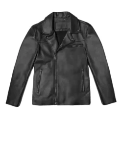 Men's Black Leather Motorcycle Jacket