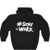 Stay Work Black Bomber Hoodie