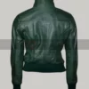 Women Green Flight Leather Jacket