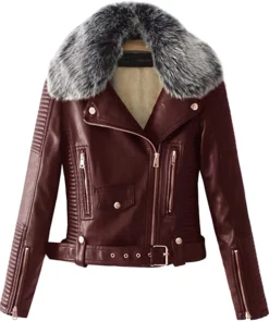 Women’s Faux Fur Quilted Moto Jacket