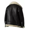 Womens Ivory Aviator Black Shearling Jacket